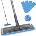 Microfiber Mops for Hardwood Floor Cleaning - BPAWA Flat Floor Mop with 4 Washable Pads for Laminate Wood Tile Vinyl
