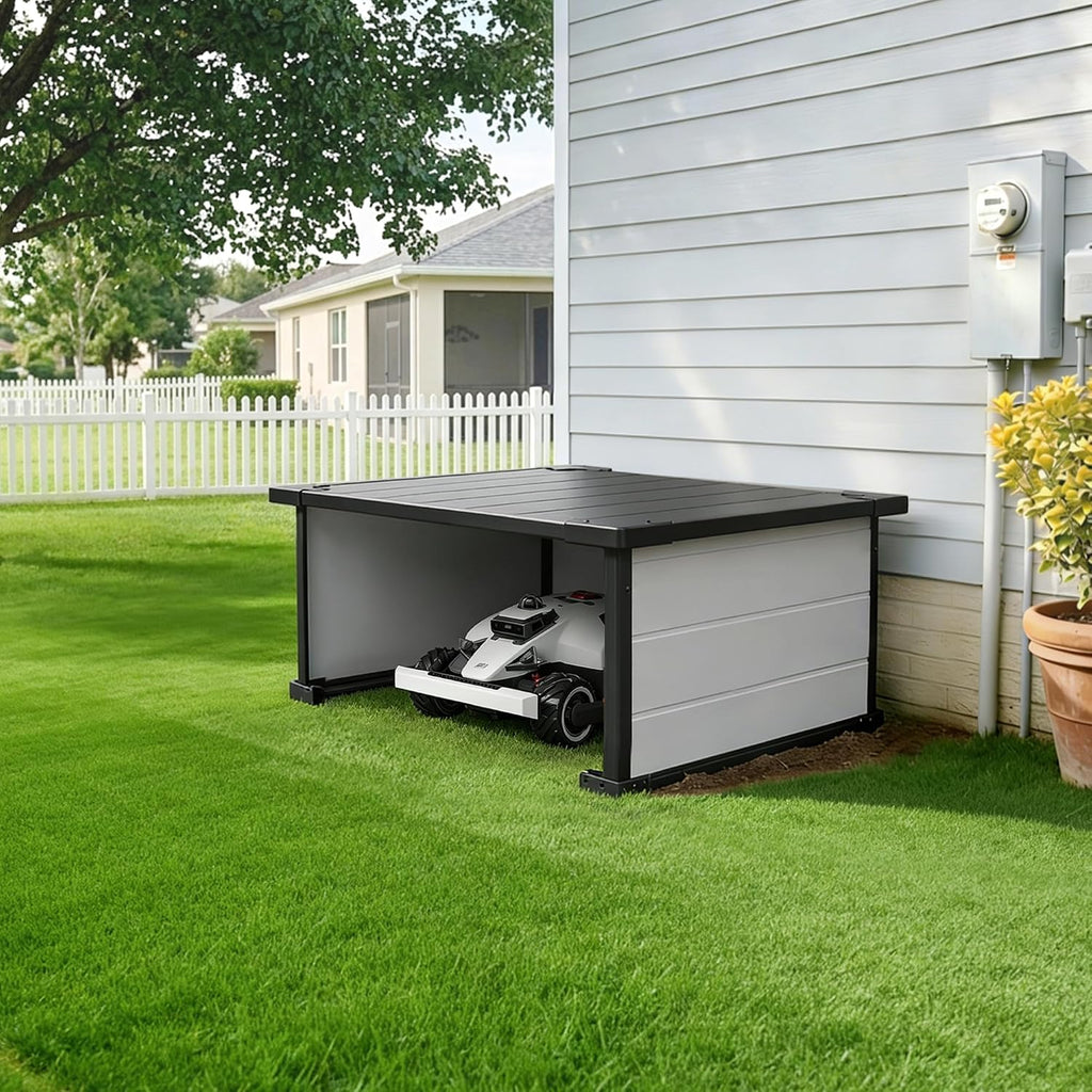 Weatherproof Robot Lawn Mower Garage for Charging Stations | Ideal for robot mower and charging-station protection