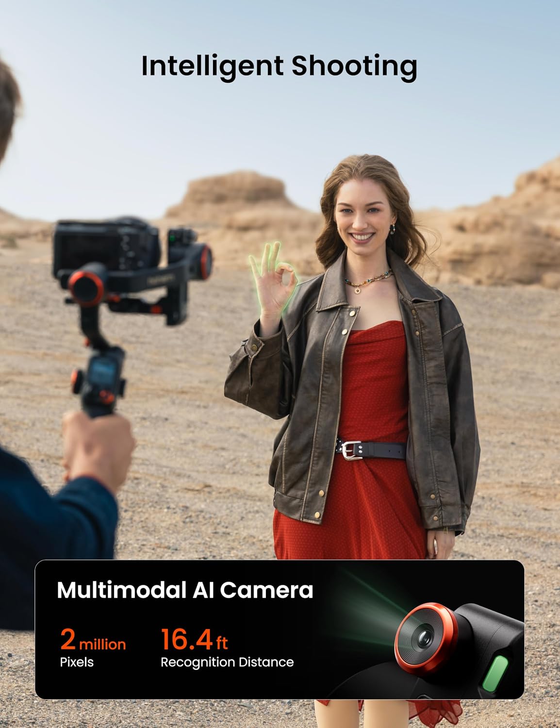iSteady MT3 Pro 3-Axis Gimbal Stabilizer for Camera, AI Tracker with CCT/RGB Light, for Mirrorless/Pocket/Action