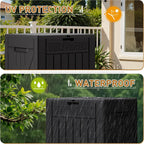 48 Gallon Package Delivery Box Outdoor Secure Lockable | Waterproof Deck Box PP Material Storage Container, Designed