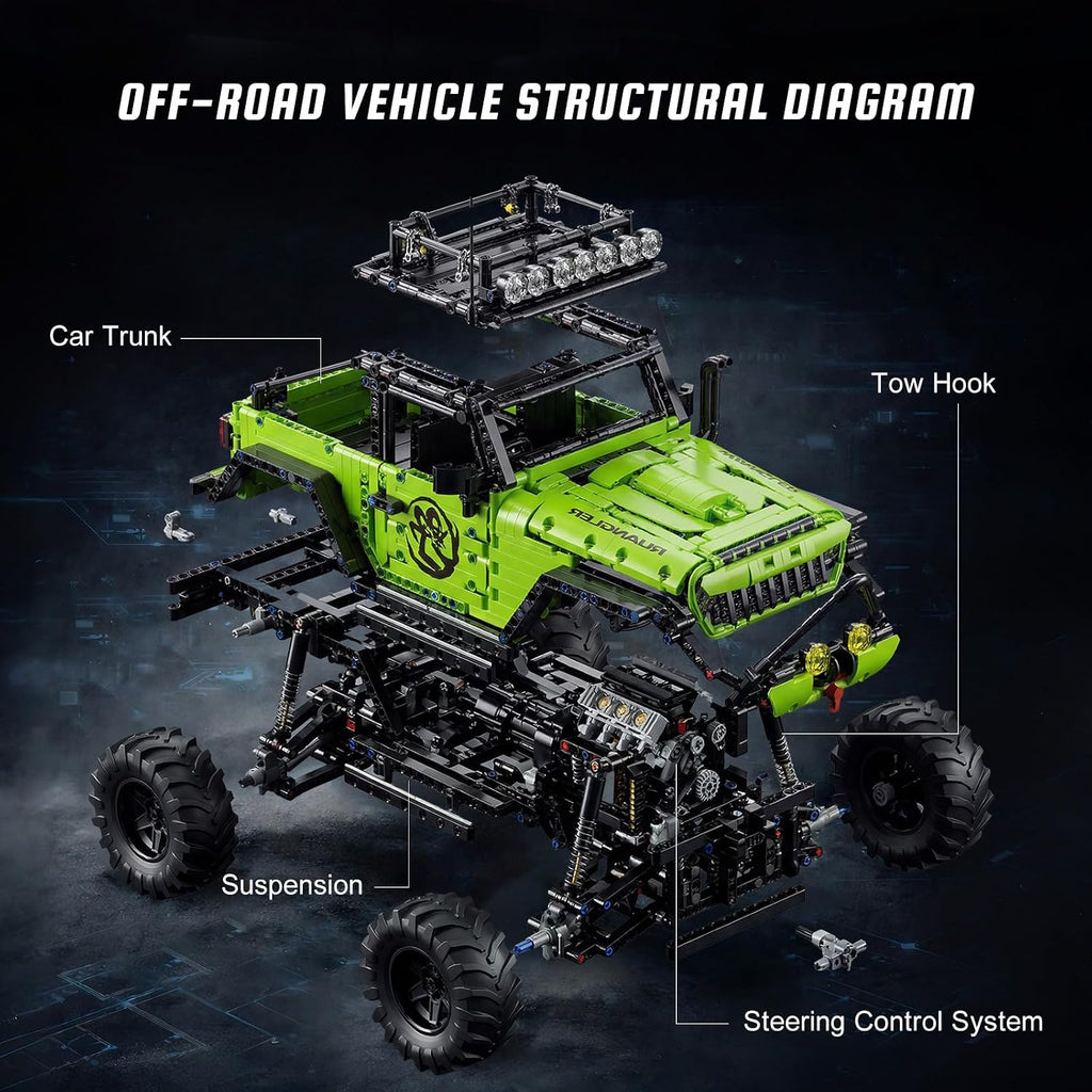 RC Off-Road Vehicle Build kit 1:8 Model Car Building Block Set