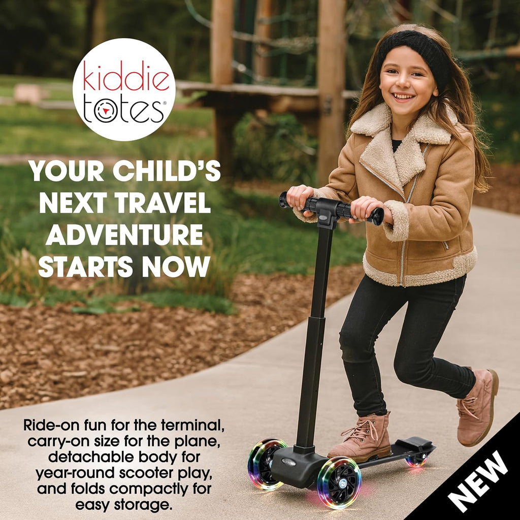 Girls Detachable Scooter Suitcase, Convertible Ride-On Carry-On