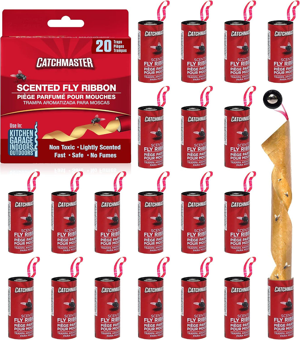 Fly Trap Bundle, Fly Bag 2-Pack & Fly Ribbon 20-Pack, Fruit Fly Traps for Indoors & Outdoors