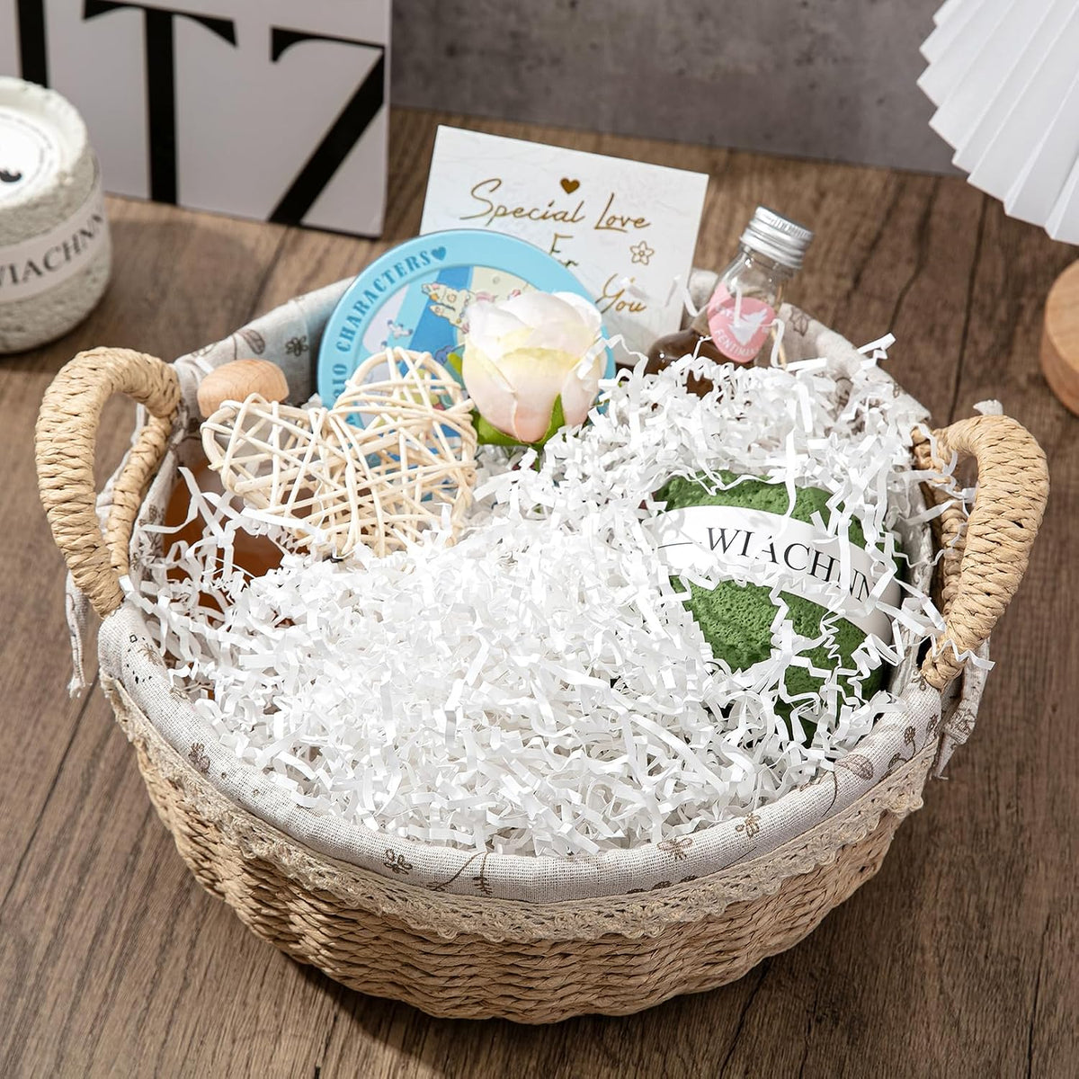 1/2 LB Crinkle Paper Filler 8 oz White Shredded Paper for Gift Box