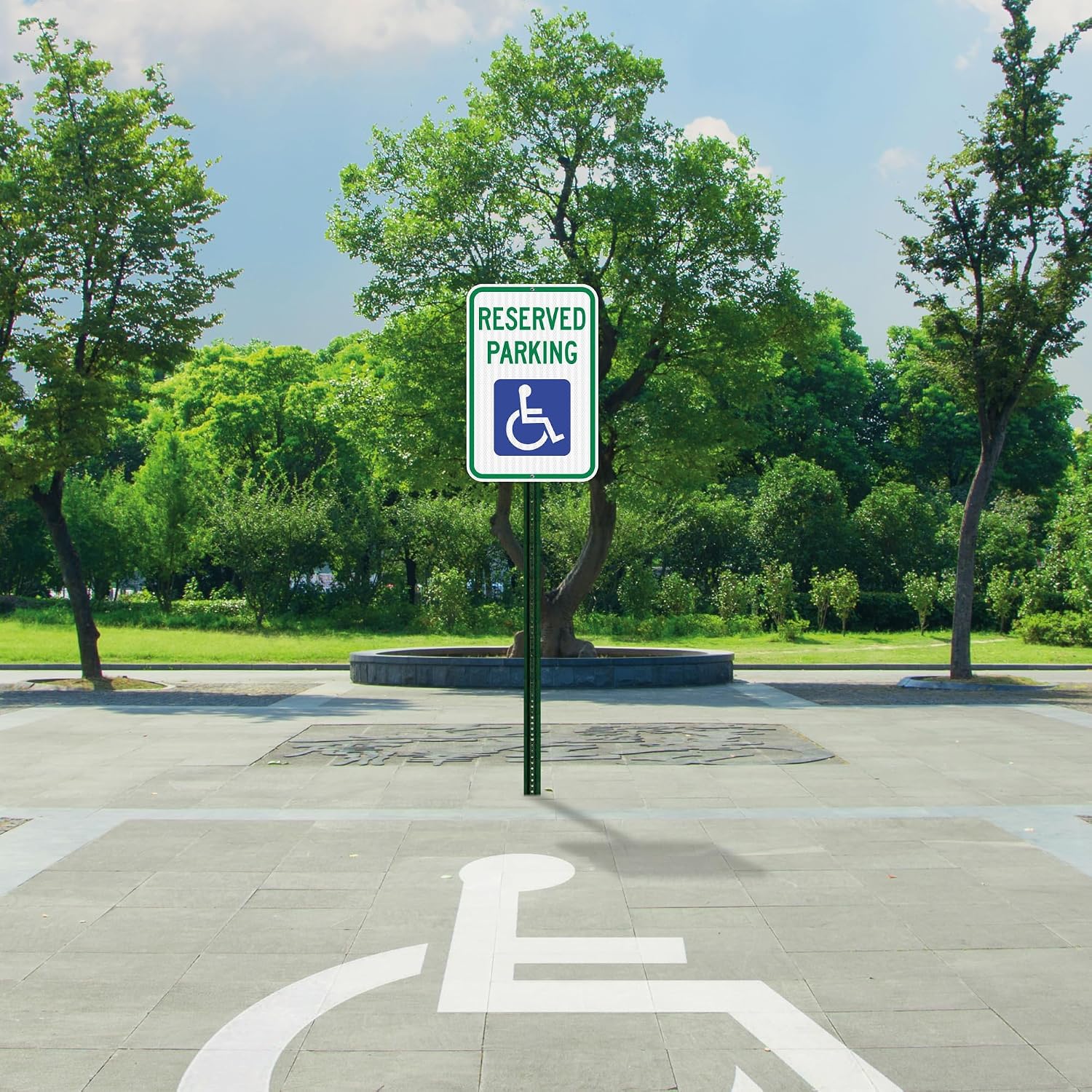 ADA Compliant Handicap Parking Signs, 6 Pack, 12x18" | Engineer Grade Reflective Handy cap Signs, Extra Thick