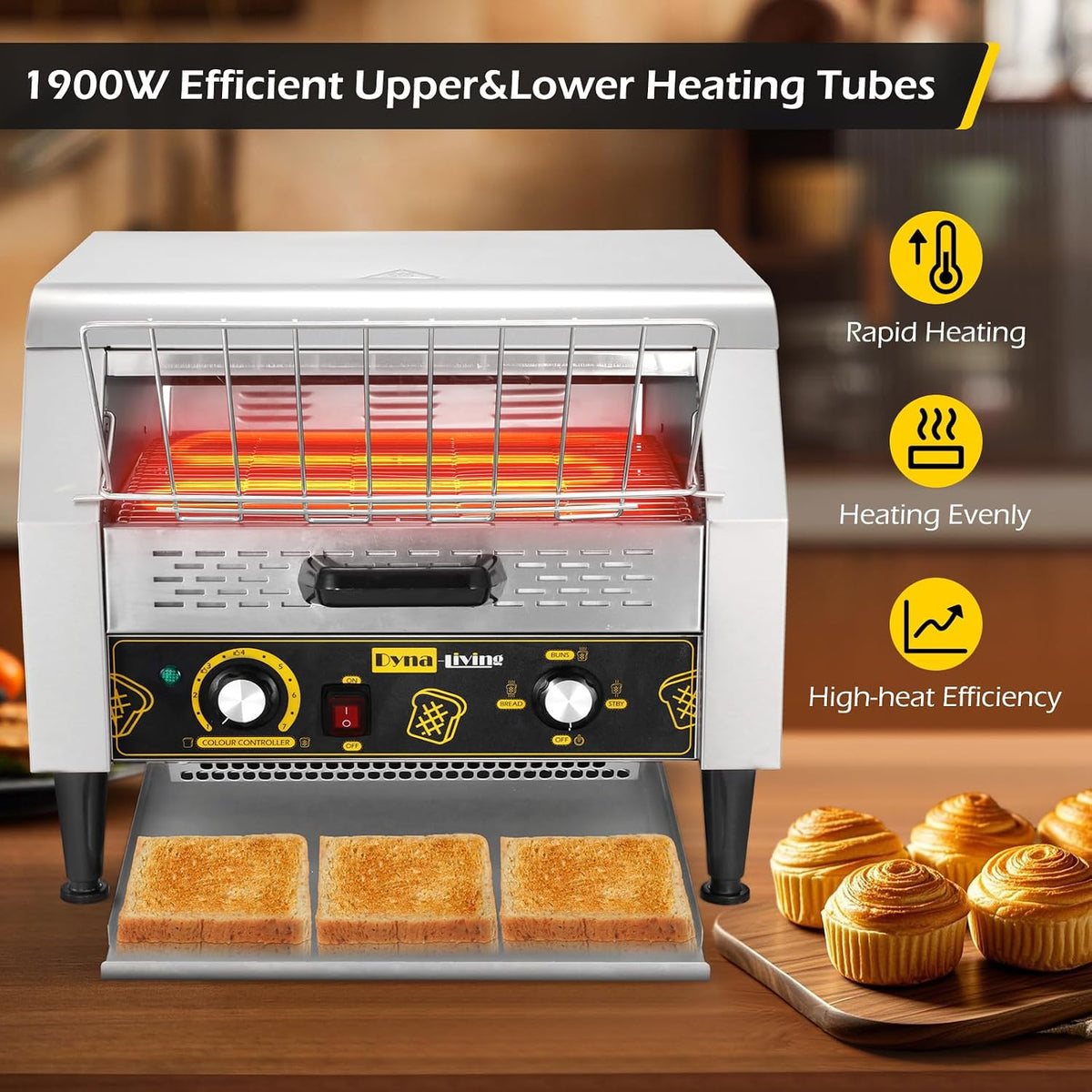 Commercial Toaster 450 PCS/H Conveyor Toaster for Restaurant