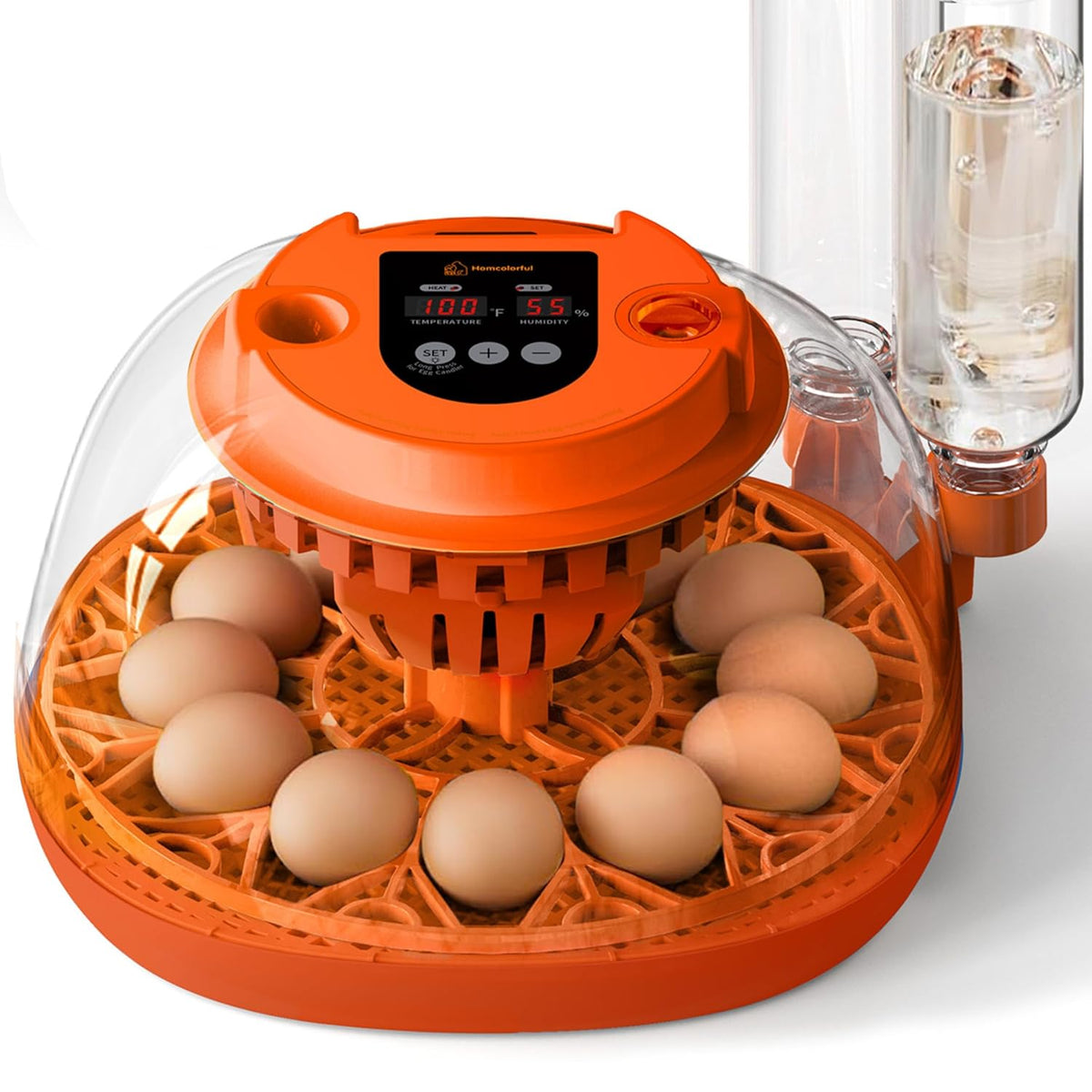 12 Egg Incubator with Automatic Turning & Humidity Control, Fully Automatic Incubators with Egg Candler, STEM/STEAM