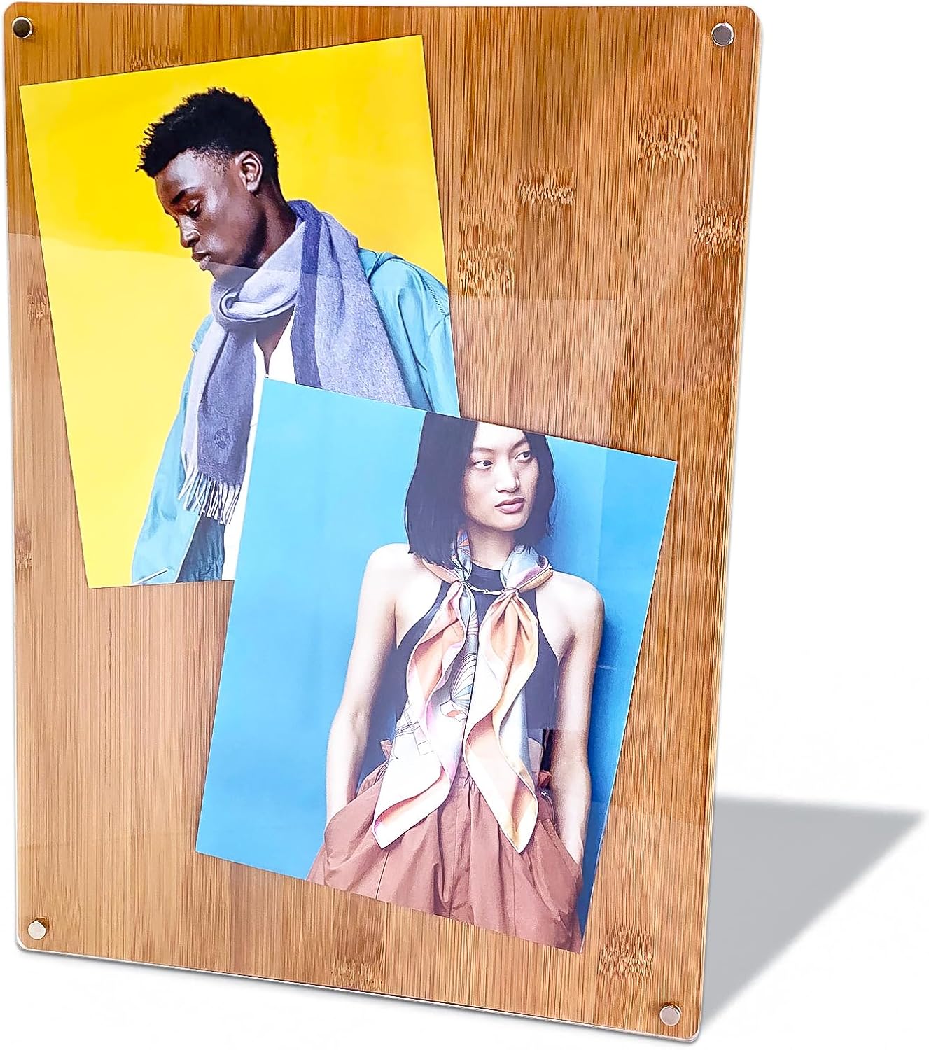 The Display Guys - Bamboo Acrylic Sign Holder w. Display Stand & Hanging Frame (11x14)