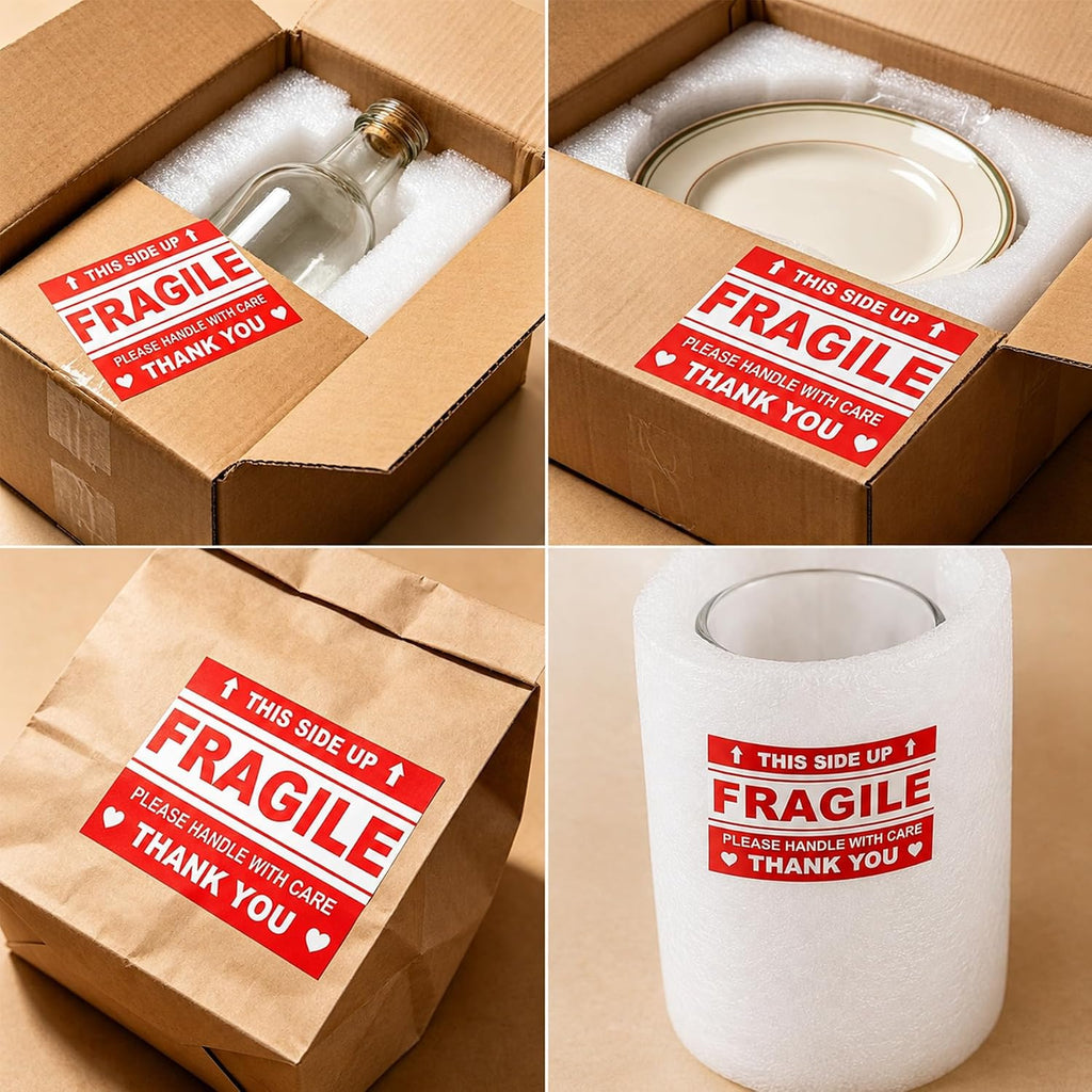 4 x 6 Inch Large Fragile Labels This Side Up Handle with Care Stickers