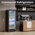 7 Cu.Ft Commercial Beverage Refrigerator with Glass Door