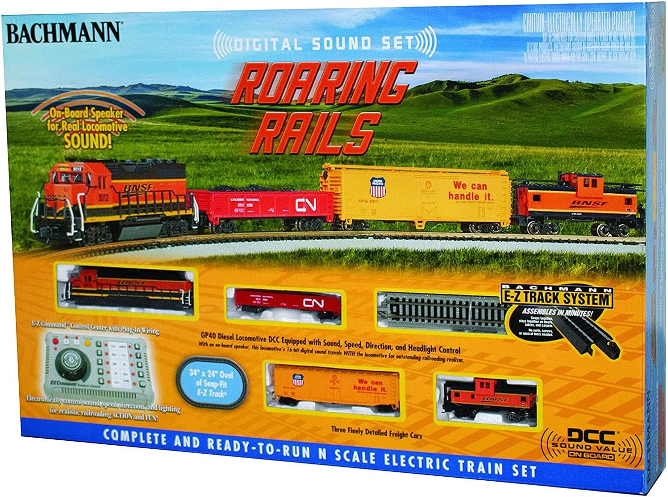 Trains Roaring Rails DCC Ready to Run Electric Train Set N Scale