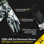 2 Pairs A4 Cut Resistant Safety Work Gloves with Grip for Men
