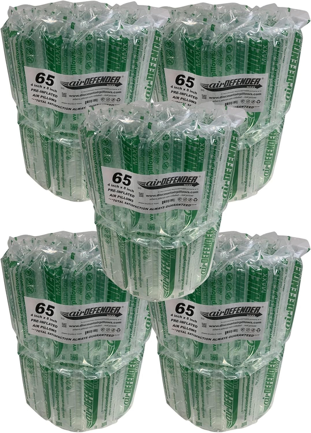 330 Count 4 x 8 airDEFENDER MAXX air pillows 40 gallons 5.33 cubic feet void fill cushioning