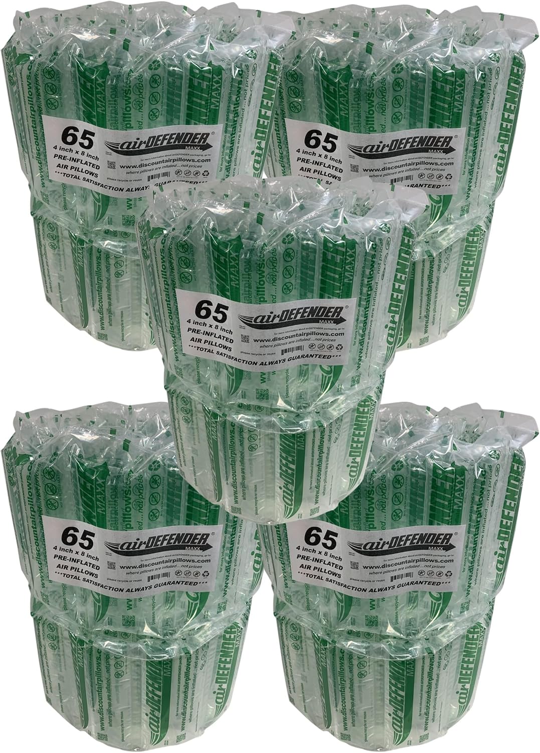 330 Count 4 x 8 airDEFENDER MAXX air pillows 40 gallons 5.33 cubic feet void fill cushioning