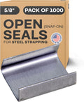 5/8" Open (Snap-On) Seals for Steel Strapping, Pack of 1000