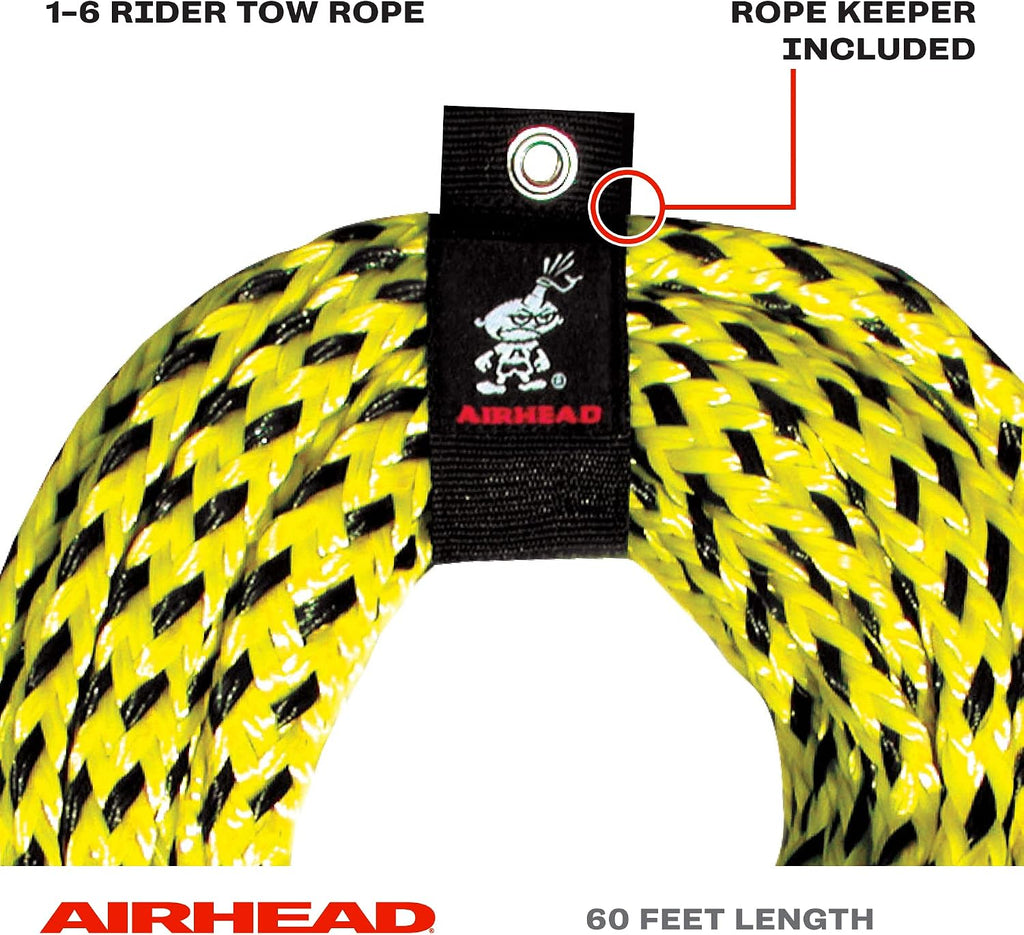 1-6 Person Tow Rope for Towable Tubes, Heavy Duty Boat Towline for Tubing, UV Resistant 16 Strand Polypropylene with