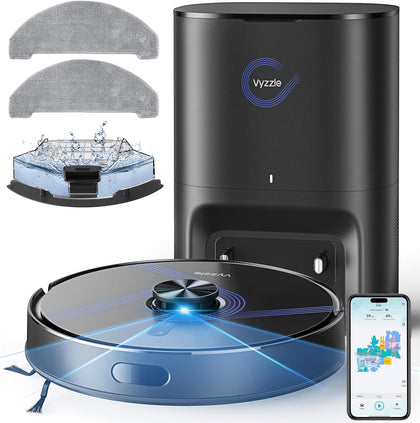 Robot Vacuum and Mop, 8000Pa for Pet Hair, Carpet, Hard Floors, E20 | 60 Days Self-Emptying, Lidar Navigation, Smart
