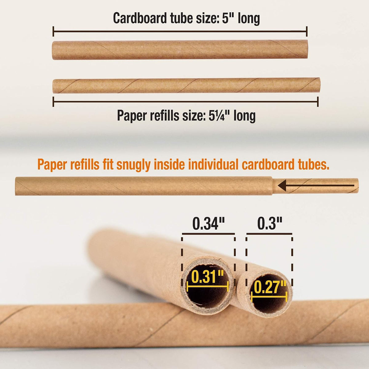 150 Mason Bee House Tubes Refill Pack | 75 Cardboard Bee Tubes & 75 Paper Mason Bee Tube Liners | Mason Bee Supplies