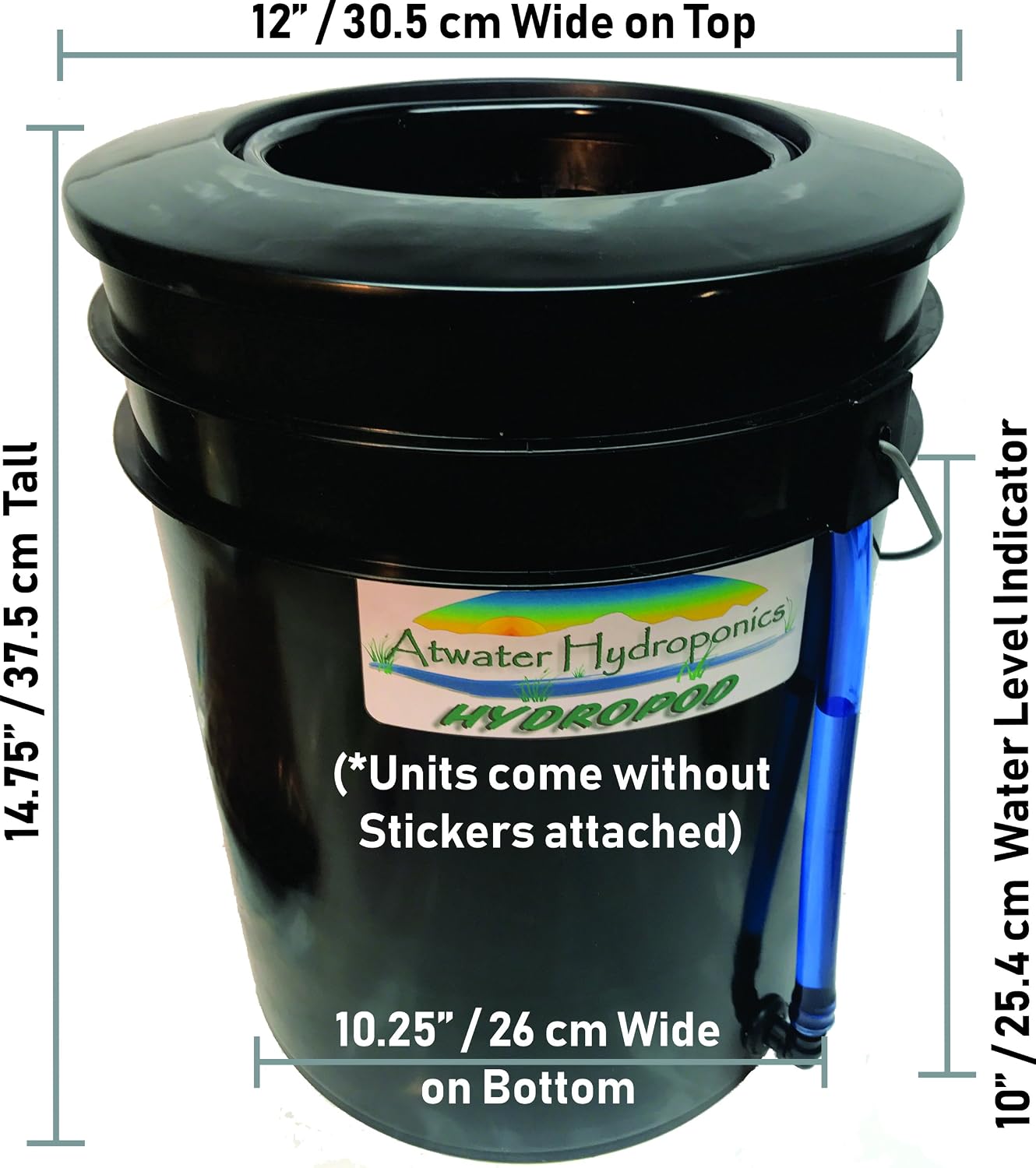 The Atwater HydroPod - Dual DWC Deep Water Culture/Recirculating Drip Hydroponic Garden System - Bubble Bucket