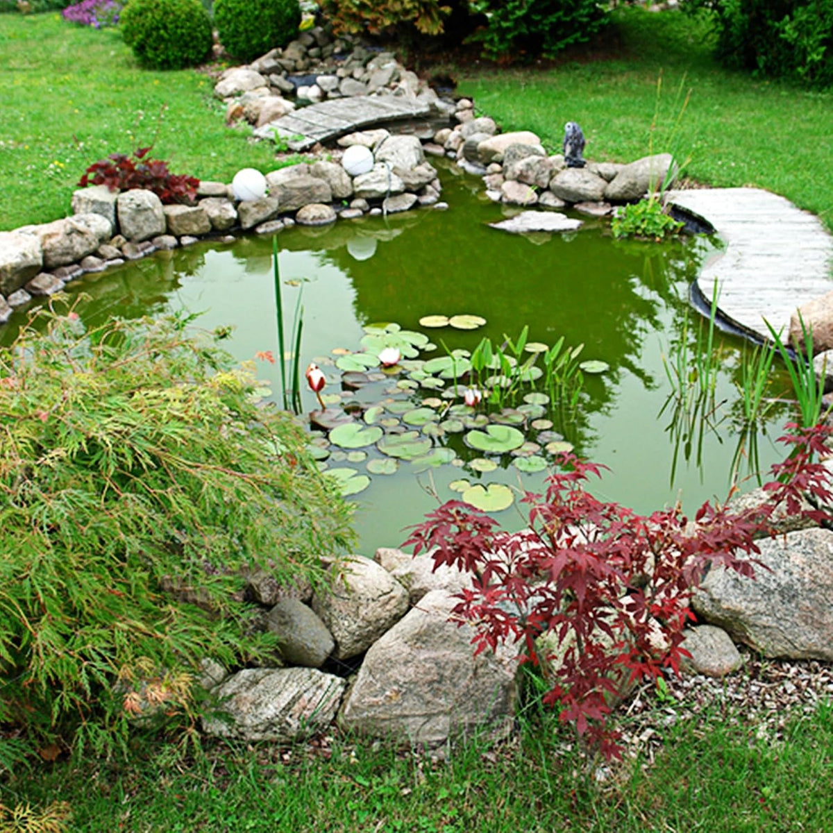 14 x 14 FT Pond Liner, 20 Mil HDPE Pond Liners for Outdoor Ponds