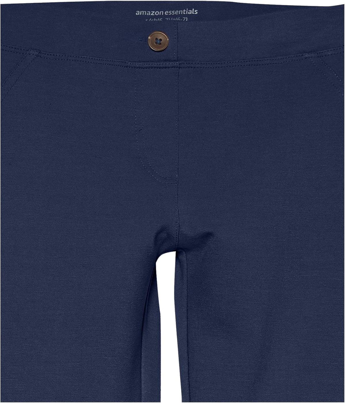 Girls and Toddlers' Uniform Slim Fit Ponte-Knit Pant with Elastic Waist, Pull On, Pack of 2