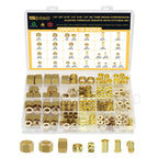 Siptenk 255PCS Brass Compression Sleeves Ferrules Inserts Nuts Fittings