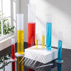 29 Pcs Plastic Graduated Cylinder 10-1000ml with Droppers Brush