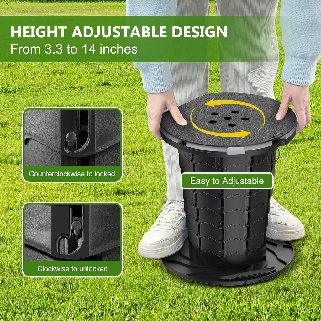 Portable Toilet Kit for Camping, Camp Toilet with Pop-Up Privacy Tent, Toilet Bags and Absorbent Gel, Foldable