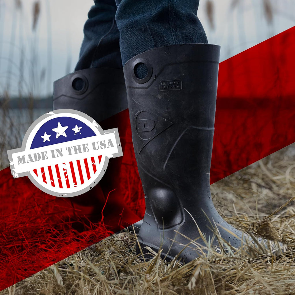 Chesapeake Rubber Boots for Men & Women – PVC - Waterproof - Lightweight Garden, Fishing & Rain Boots with Soft Toe