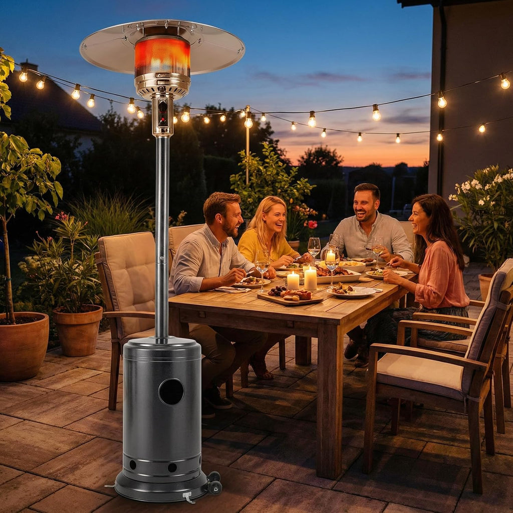 50,000 BTU Propane Patio Heater with Easy Ignition, Gray
