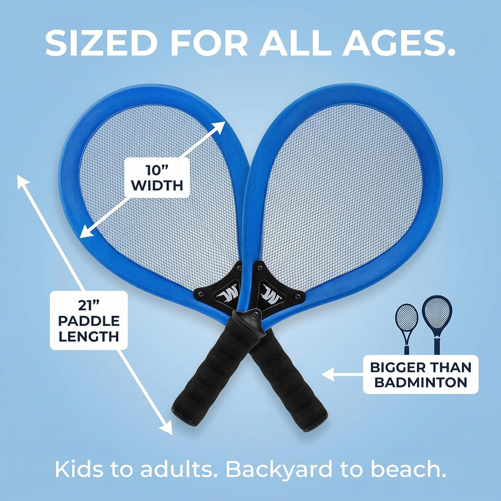 Whackminton Outdoor Game Set - No Net Required! - Fun Racket Game for All Ages - Perfect Outdoor Sport for Park