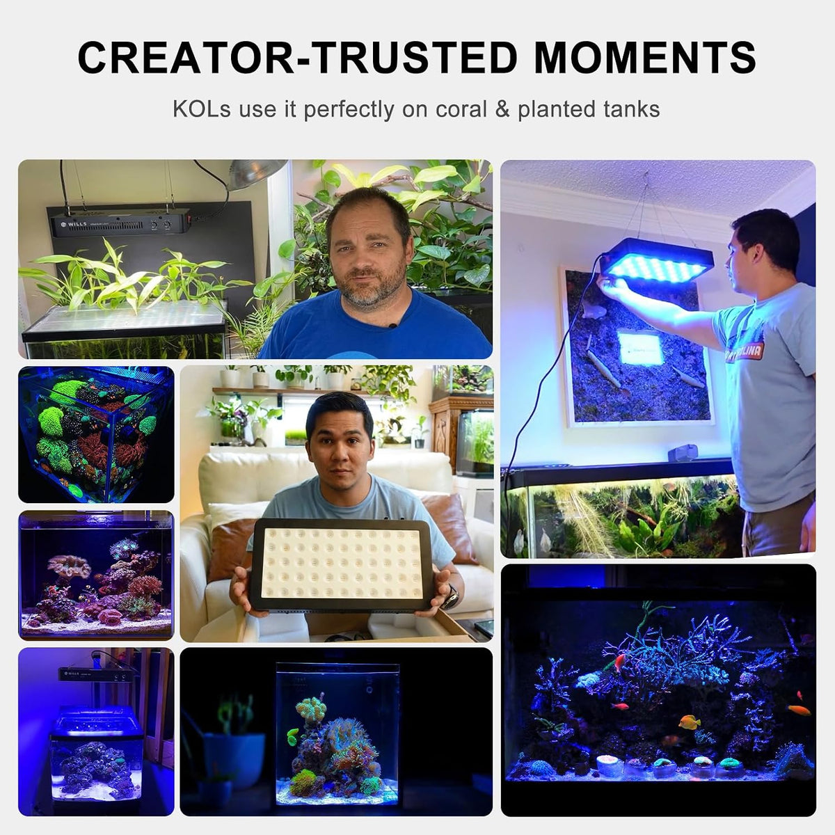Aquarium Light, 100W Full Spectrum LED Reef Lights, 20"x7"x2.4"