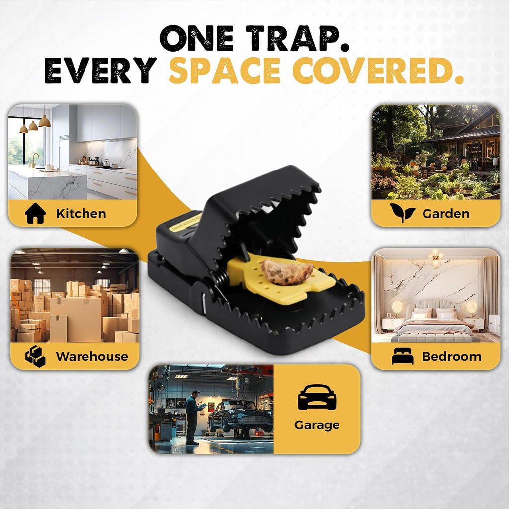 12 Pack Mouse Traps Indoor for Home,Mice Traps for House,Reusable Mouse Trap that Work,Small Mice Catchers for Home