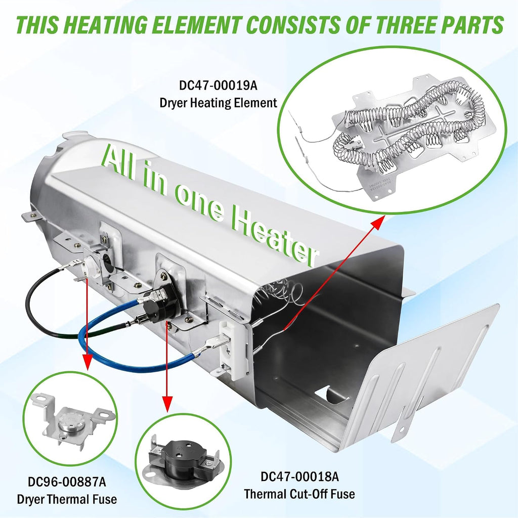 DV210AEW/XAA DV209AEW/XAA DV218AEWDryer Heating Element Kit Fit for Samsung