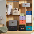 Storage Bins with Zipper Lids Decorative Lidded Baskets Boxes
