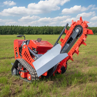 Mini Walk-Behind Trencher Crawler Skid Steer Ditching Equipment