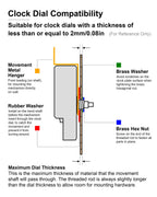 Quartz Clock Movement Replacement Clock Mechanism Hands and Motor Kit