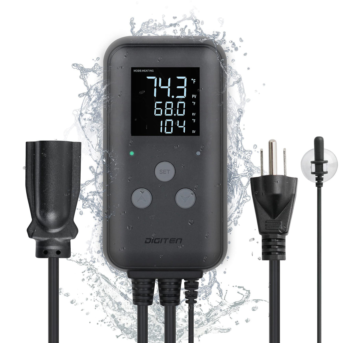 DIGITEN DTC310 Waterproof Temperature Controller, 10A Digital Thermostat