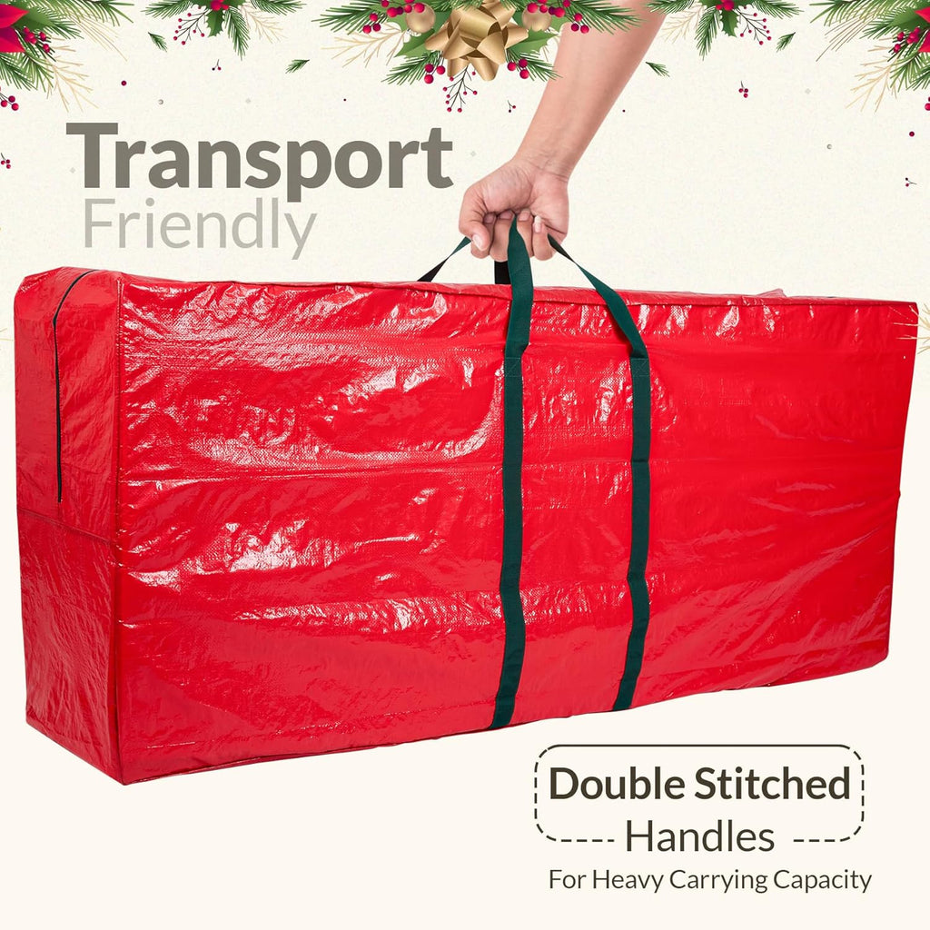 (Not Made In China) Christmas Tree Storage Bag 9ft Tree, Fits Up to 9 foot Artificial Tree, Durable Handles with Tear