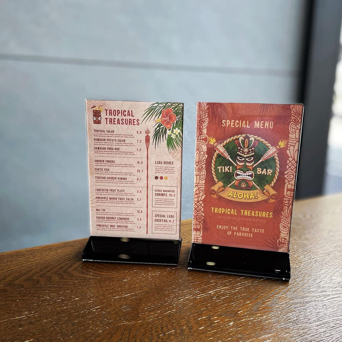 4x6 Sturdy Table Tent Menu Holder, Commercial 2-Sided Acrylic Sign Holder (6-Pack)