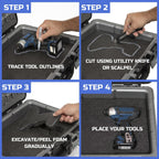 Tool Box Foam Organizer 16x12x1 inch 4Pack, Kaizen Sheets for Pro Tool Control, Custom Tool Shadow Inserts for Cases