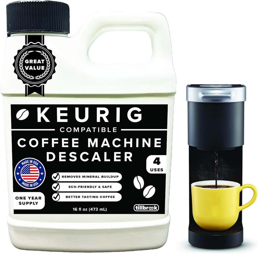 Keurig Coffee Machine Compatible Descaler, 4 Uses, 1 Year Supply, 16 oz