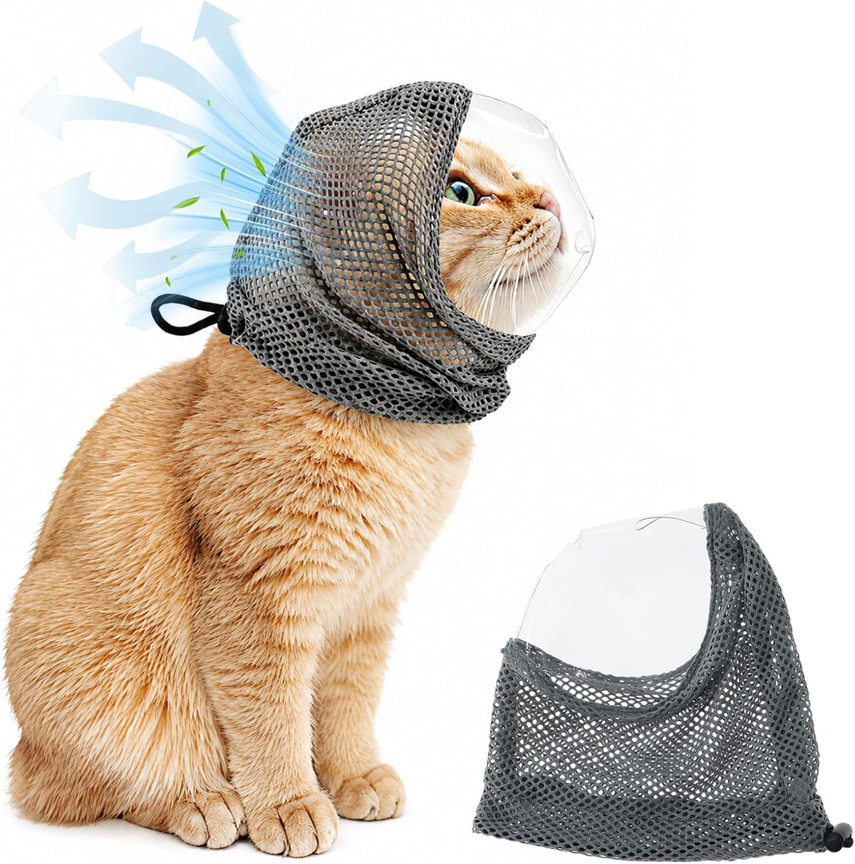 Adjustable Cat Muzzle for Grooming and Biting Prevention (S)