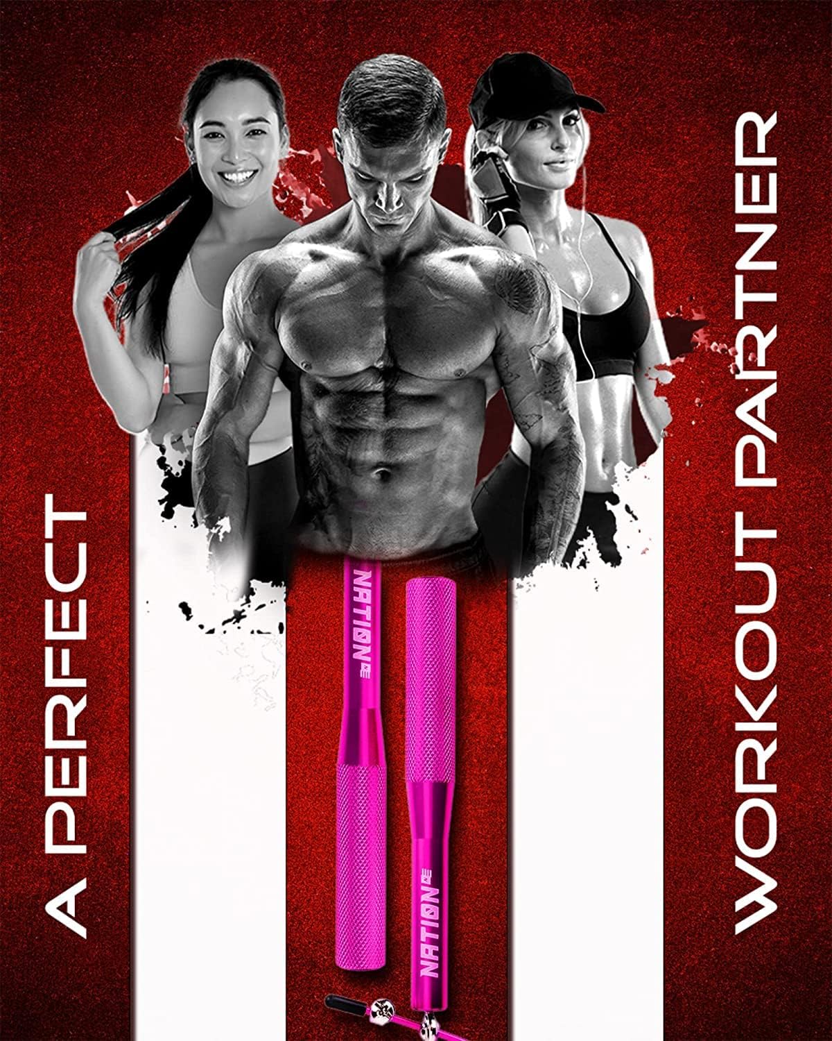 Aluminum Handle High Speed Adjustable Jump Rope for Women and Men - Perfect Skipping Rope for Boxing, Fitness, Workout