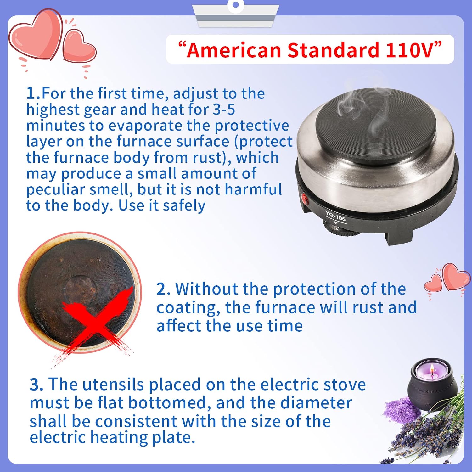Candle Making Kit/Supplies with Electric Hot Plate(Black) | Wax Melter for Candle Making,Candle Making Supplies for