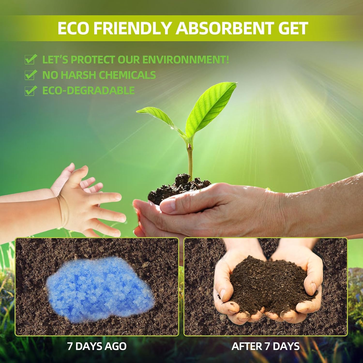 Portable Toilet Powder, Eco Absorbent Gel Liquid Waste Gelling and Deodorizing, Poo Urine Powder for Emergency Toilet