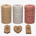 Colored Jute Twine String, 3 Rolls 984 Feet 2.5mm Craft Rope Set