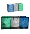Reusable Recycling Bin Bags, 3-Pack Indoor and Outdoor Separate Waste Sorting Organizer Compartment Container