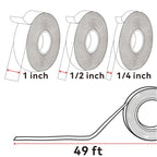 Double Sided Fabric Tape, Clothing Hem Tape No Sew No Iron 1/4, 1/2, 1 inch