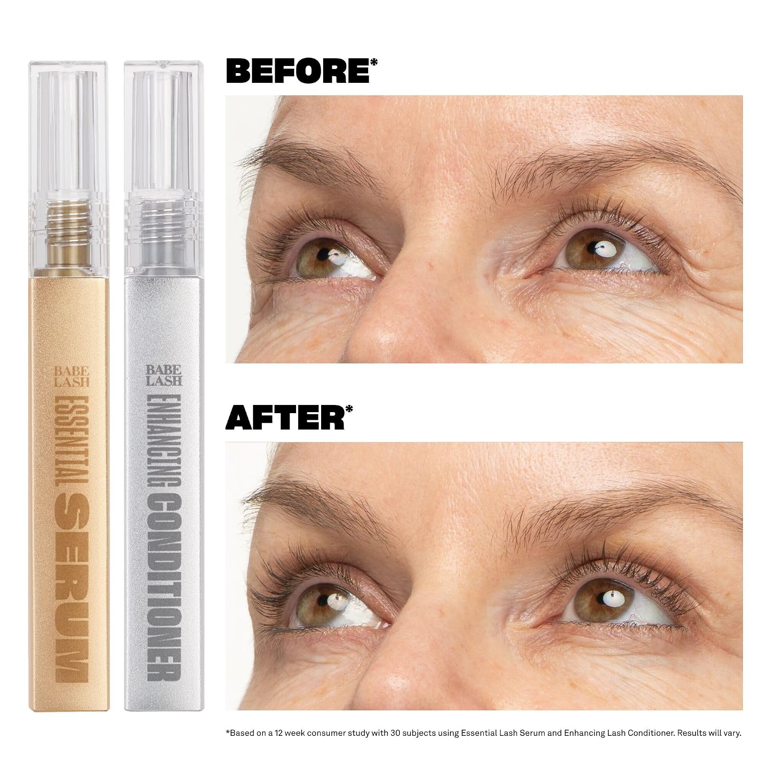 Babe Lash Enhancing Conditioner - Conditioning Serum for Eyelashes, with Peptides and Biotin, Promotes Fuller &